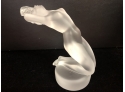 Rene Lalique Chrysis Car Mascot Tall Frosted Glass Nude Approximately 5.5’’