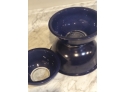 Vintage PYREX Navy  Mixing Bowls Set Of Three