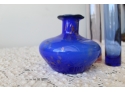 Blue Vase With 2 Glasses