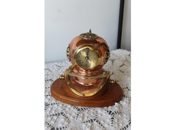 Diver Copper And Brass Clock