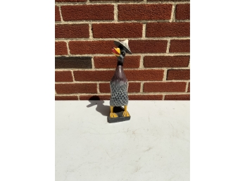 HAND PAINTED WOOD GEESE DECORATION, 12IN HEIGHT
