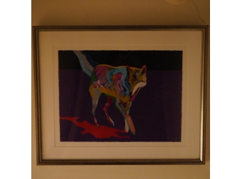 LITHOGRAPH WOLF BY NIETO