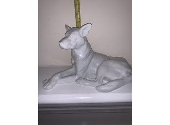 Ceramic Dog Statue Figurine Small
