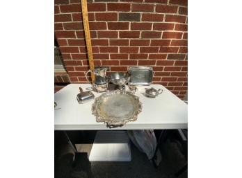 LARGE LOT OF SILVER-PLATED ITEMS