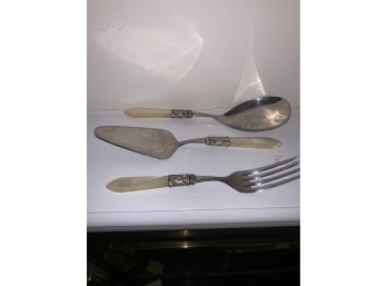 Sterling And Mother Of Pearl Flatware