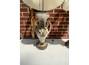 LOT OF TWO PORCELAIN LAMPS,  32 INCH HEIGHT