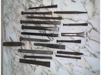 Miscellaneous Lot Of Chisels Pry Bars