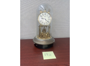 Glass Dome Mantle Clock, Untested, 14in