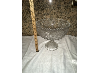 Large Fruit Punch Glass Cut Bowl