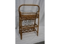 BAMBOO STYLE TALL BASKET, WITH WINE RACK