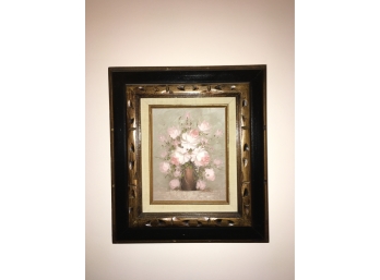Small Oil On Canvas Flower Seen