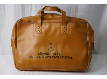 RARE: VINTAGE MEMBER-GUEST MUTTON-TOWN INVITATIONAL LEATHER BREIF CASE BAG