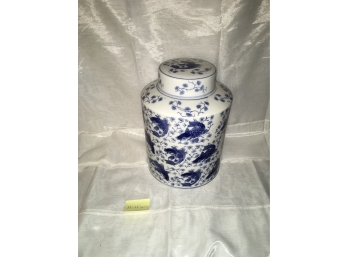 Asian Style Vase With Lid