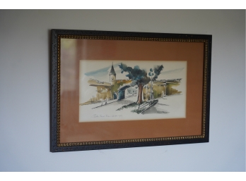 PORTE SOINT JEAN, QUEBEC 1967, SIGNED, 15.5X24 INCHES