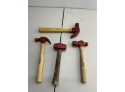 LOT OF 4 RED HEAD HAMMERS