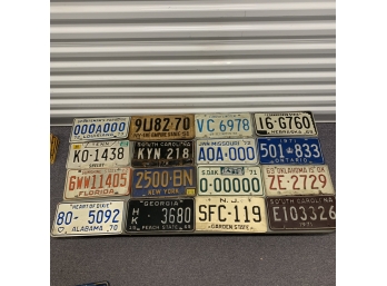 Large Lot Of 1969 To 1972 License Plates