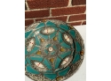 STONE DECORATION PLATE, CHECK PHOTOS, 14IN DIAMETER