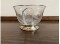 GLASS BOWL WITH STERLING BASE