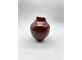 SMALL POTTERY VASED  SIGNED 4.75 INCHES
