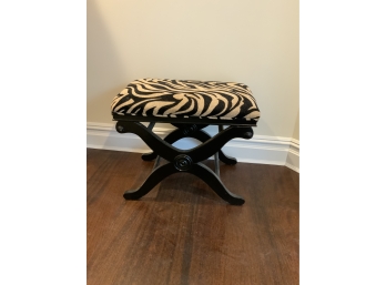 Zebra Printed Small Bench