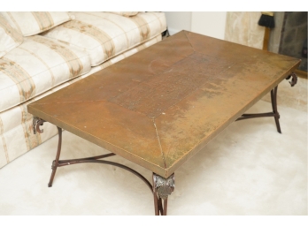 COPPER TOP COFFEE TABLE