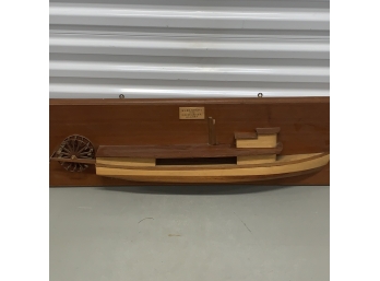 Wooden Model Boat Signed By Artist