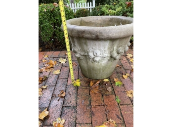 Lot Of TWO Heavy Cement Planters