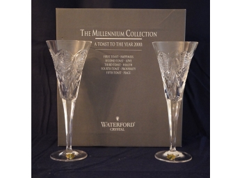 Waterford Crystal Happiness Toasting Flute Pair
