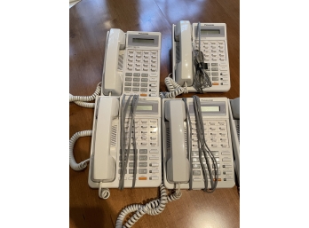 Lot Of 5 Dial Up Phones/all Working