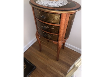Provincial Reproduction Would Three Drawer Side Table