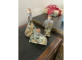 Set  Of 3 Matching Bottles, Great For Any Bathroom Decor