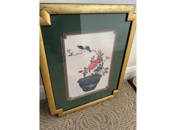 Asian Style  Picture In Gold Frame