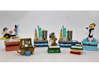 Ceramic Figurine Trinket Box Lot