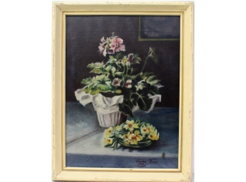 Emery Riss Floral Oil Painting-  C. 1935