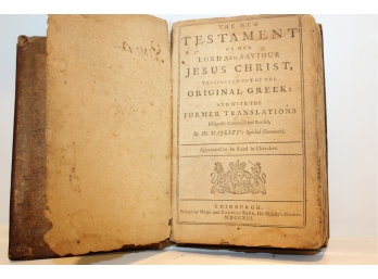 Circa 1792 Printed By His Majesty's Printers The New Testament Of Our Lord And Savior