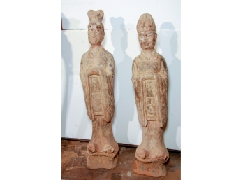 Large 37' H Chinese Tang Dynasty Tomb Attendants - PICK UP ONLY