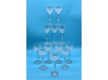 Beautiful Etched Crystal Glasses