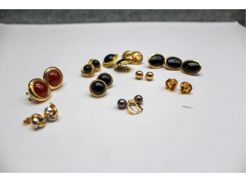 Assorted 14K Gold & Stone Earrings