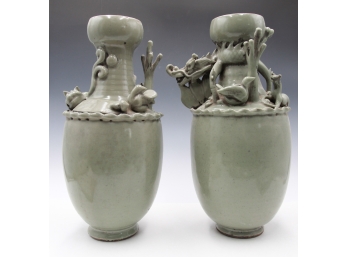Pair Of Chinese Funerary Jar