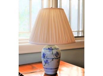 White & Blue Flower Lamp - Shippable