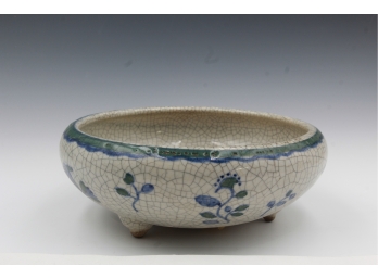Chinese Blue And White Bowl With Tripod Base