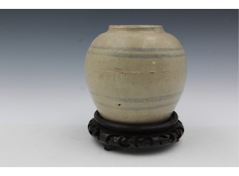 Antique Chinese Stoneware Ginger Jar