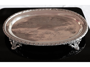 Antique Oval Silverplate Tray - Shippable