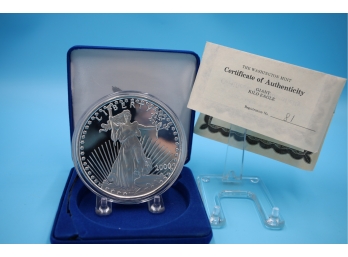 New Addition Washington Mint Giant Silver Kilo Eagle Proof Over 2 Pounds Of Fine Silver