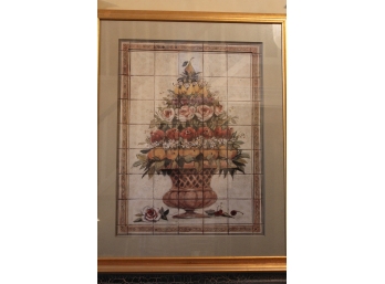 Topiary Print  Art In Gold Frame