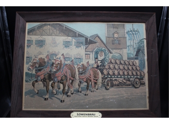Lowenbrau Picture  And Budweiser Sign