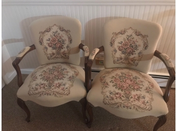 Pair Of Needle-point Style Chairs