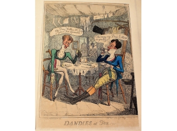 'dandies At Tea' Art   C. 1818