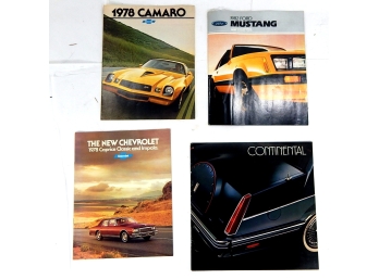 Lot 4 Vintage Car Catalogues- Mustang, Camaro