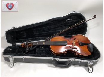 Vintage Meiser West German Childs Violin With Bow And Hard Case